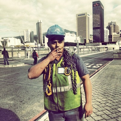 could not help but imagine him building working sweating 