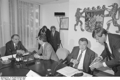 Bonn, Ministerpräsidenten mit EU-Kommissar Delors